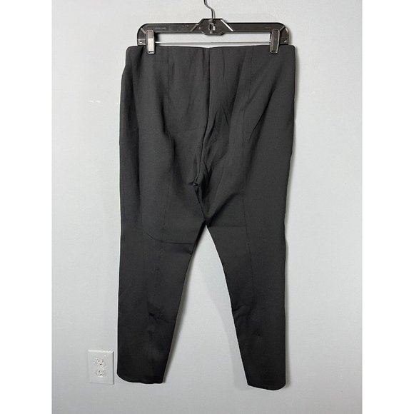 THEORY Womens XL Black Scuba Slit Legging Cropped Pants - Picture 5 of 7
